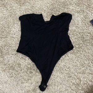 Forever21 black v-neck bodysuit